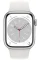 Apple Watch Series 8 41mm Silver Aluminum Case with White Sport Band
